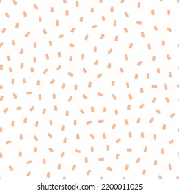 White seamless pattern with lightpink sprinkles background.