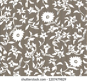 white seamless pattern on stripe background