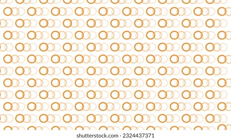White seamless pattern with orange circles