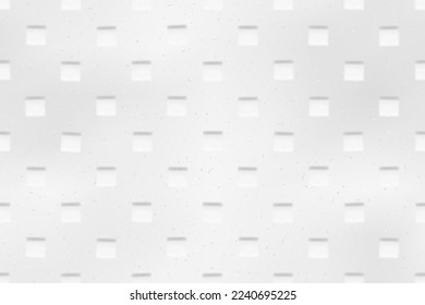 White seamless pattern with paper towel texture. Soft tissue background with geometric emboss. Clean cooking napkin surface. Recycled material with noise effect. Vector illustration.