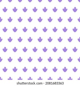 White seamless pattern with purple cactus.