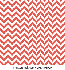 White seamless pattern with red chevron. Minimalist and childish design for fabric, textile, wallpaper, bedding, swaddles toys or gender-neutral apparel.