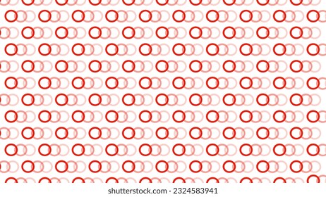 White seamless pattern with red circles