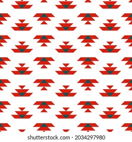 Patrón transparente blanco con kilim rojo
