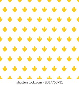 White seamless pattern with yellow cactus.