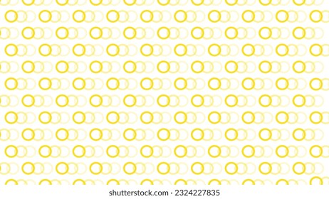 White seamless pattern with yellow circles