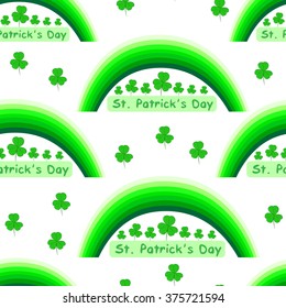 White seamless rainbow of Saint Patrick