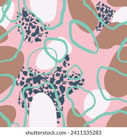weißer, nahtloser, isolierter Vorlagenhintergrund. Orange wiederholende abstrakte schöne Einladung, nahtlose Silhouette. Pastellfarbene Grunge Retro Textile Skizze