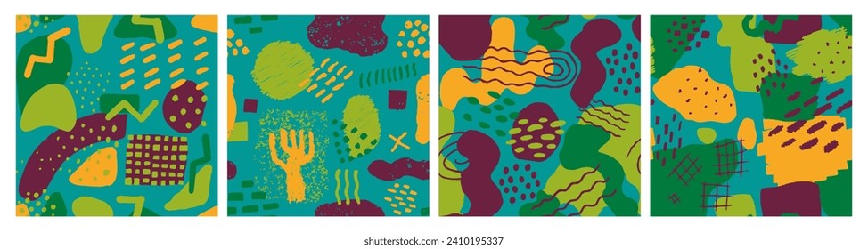 Decoración Moderna, Redonda Y Sin Margen. Vibrante Obra De Pinceladas Con La Mano, Blob Sin Maravilla. Pastel Repetitivo Elegante Viernes De Agua Aislada
