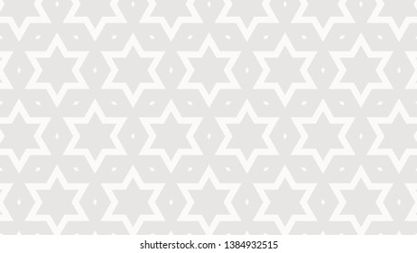 White Seamless Stars Pattern Vector Art