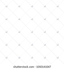 White seamless texture (background) with pearls for cards, banners, websites, packaging. Vector illustration