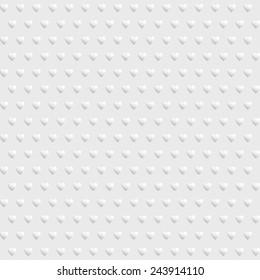 White seamless texture with hearts