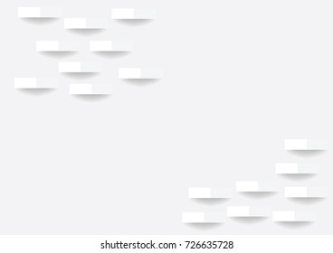 White seamless texture with shading use for presentation or screen background, vector background similar to paper origami.