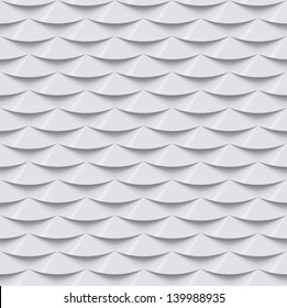 White seamless texture. Simple clean background texture. 3D Vector interior wall panel pattern.