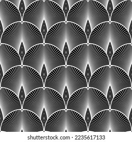 WHITE SEAMLESS VECTOR BACKGROUND WITH BLACK GINKGO BILOBA LEAVES