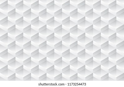 White seamless volumetric pattern