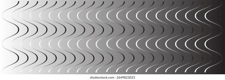 Patrón de textura de onda sin costuras blanco. Fondo de lino ondulado. Decoración interior de la pared. 
Patrón de panel de pared interior de ilustración 3D. 
Ilustración de fondo blanco de ondas abstractas.