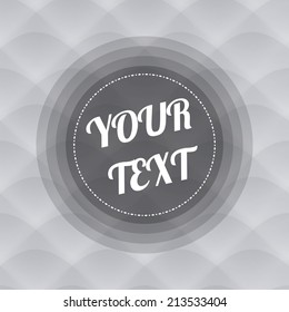 white seamless waves abstract vector pattern with minimal round text box design Eps 10 stock vector illustration