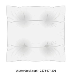 White seat cushion. vector illustration