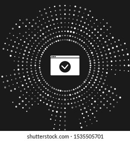 White Secure your site with HTTPS, SSL icon isolated on grey background. Internet communication protocol. Abstract circle random dots. Vector Illustration