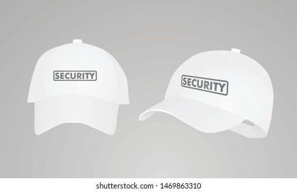 White security cap. vector illustration