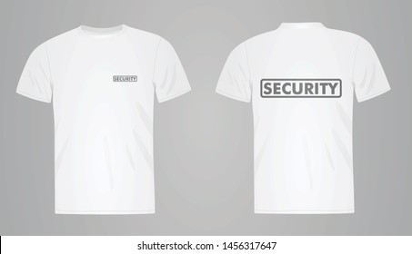 White security t shirt. vector illustration