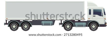 A white semi truck with a trailer