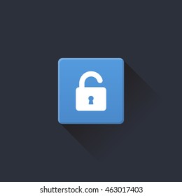 white SEO unlcok icon, button on blue background