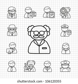 White Series | Professional occupation  icon set