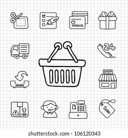 White Series | Shopping icon set