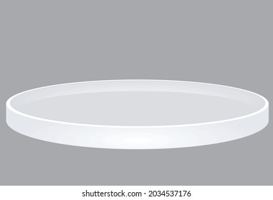 White serving tray plate. vector