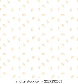 White sesame seed, vector seameless pattern.