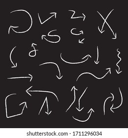 white set arrows on background
