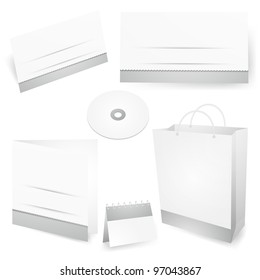 White Set of corporate identity templates and blanks. Vector illustration.