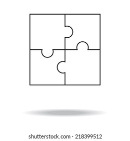 White set of puzzles. Business