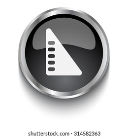 White Set Square symbol on black web button