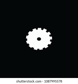 White Setting icon.Vector