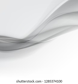 White and shadow gray smooth lines for abstract background. Vector illustration, eps 10 contains transparencies.