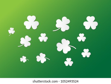 white Shamrock background