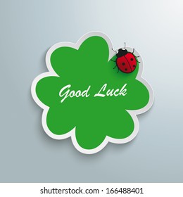 White shamrock on the grey background. Eps 10 vector file.