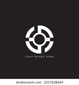 white shape logo design vector