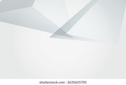 White Shapes Graphic Vector  Gray Background. Elements Minimal Catalog. Light Creative Layout. Abstract Geometric Brochure.
