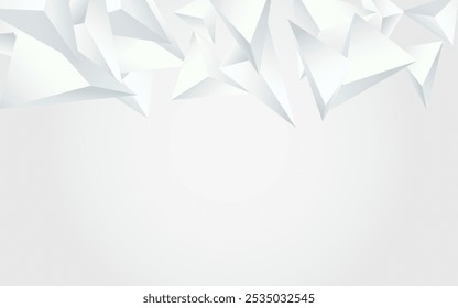 White Shapes Minimal Vector  Gray Background. Elements Modern Template. Transparent Graphic Magazine. Trendy Geometric Poster.