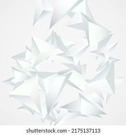 White Shapes Minimalist Vector  Gray Background. Elements Graphic Template. Transparent Creative Pattern. Dynamic Geometric Certificate.