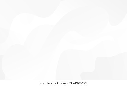 White shapes. Neutral website template. Simple wave backdrop. Abstract smooth texture. Soft geometric banner. Modern motion wallpaper. Vector illustration.