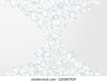 White Shapes Trendy Vector  Gray Background. Elements Minimalist Brochure. Light Business Layout. Abstract Geometric Decoration.