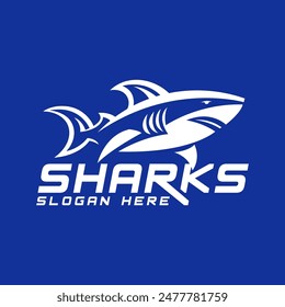 White Shark Logo Design, Mascot Vector, Free Download