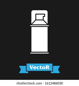 White Shaving gel foam icon isolated on black background. Shaving cream.  Vector Illustration