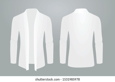 White shawl sweater. vector illustration