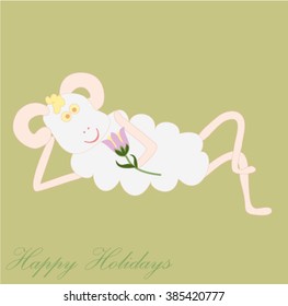 White sheep card
